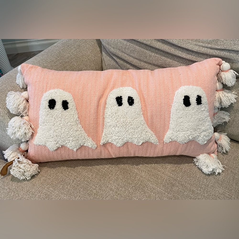 Pink ghost pillow